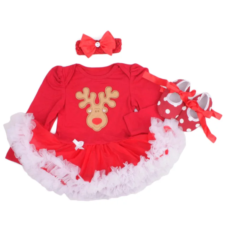 
Costume party halloween dress christmas lace flower princess christmas baby girl dress 