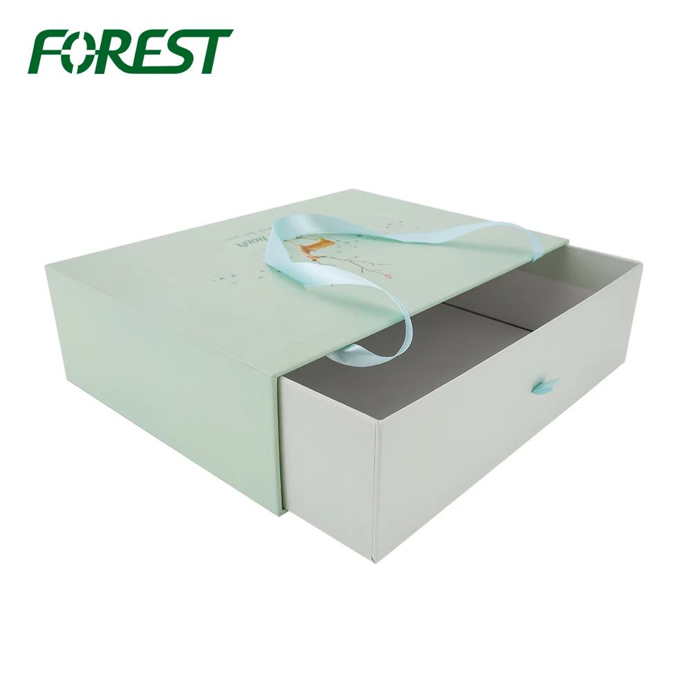 Surprise satin dress gift box with ribbon handle