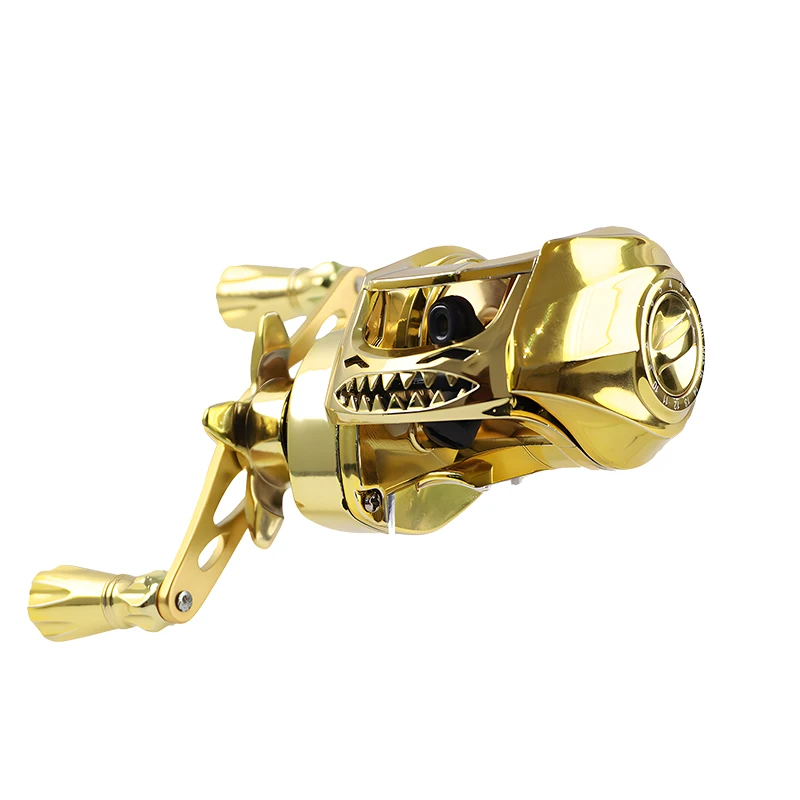 KALIOU S177 S178 New Arrival  Metal Gold Color 18+1BB Double Brake Water Droplet Maxdrag 10kg Salt water Fishing Reel