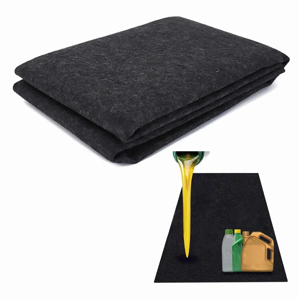 35 x 70 inch Large Washable Absorbent Oil Spill Mat Waterproof Non Slip Felt Garage Floor Protection Mat for Car and Motorcycle