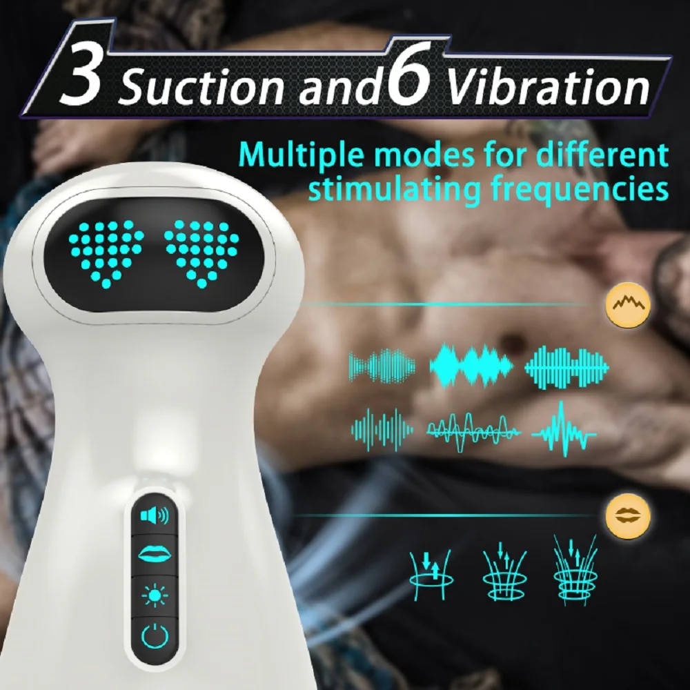 New EU Popular Robot ET Male Automatic Sucking Heating Vagina Masturbation Cup Real oral Masturbator Adult Sex Toys For Men