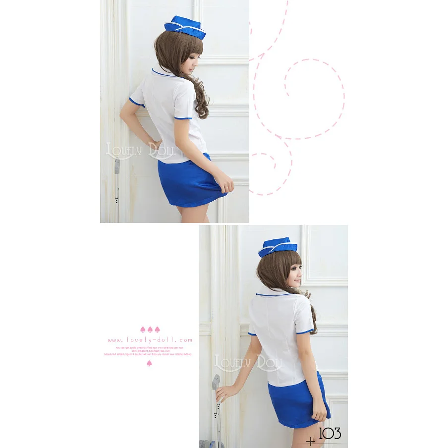 Female sexy flight attendant cos erotic underwear stewardess suit erotic uniform stewardess suit ladies role play suit