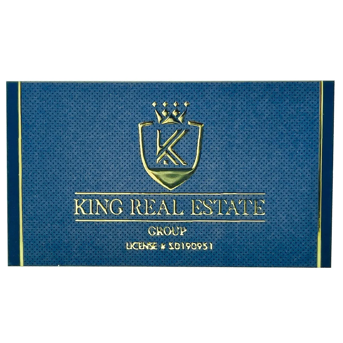 Custom Logo Luxury Raised 3D Embossed Gold Foil Visiting Business Presentation Cards