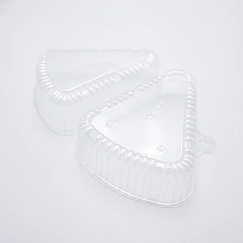 Bakery Shop Essential Triangle Disposable Plastic Clamshell Cake Box