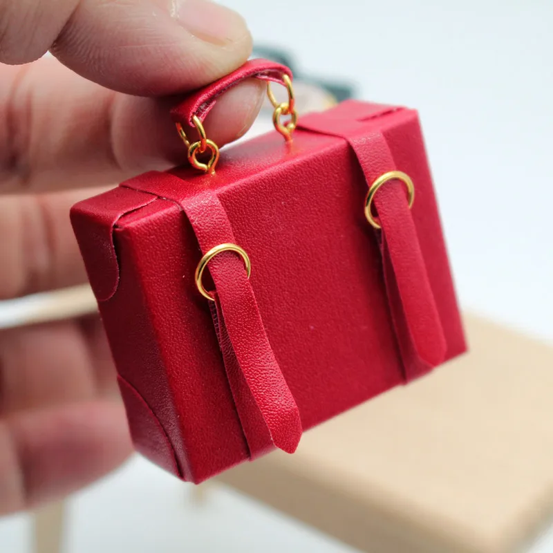 Кукольный дом имитация чемодана портфель мини-модель diy Сумочка миниатюрные украшения