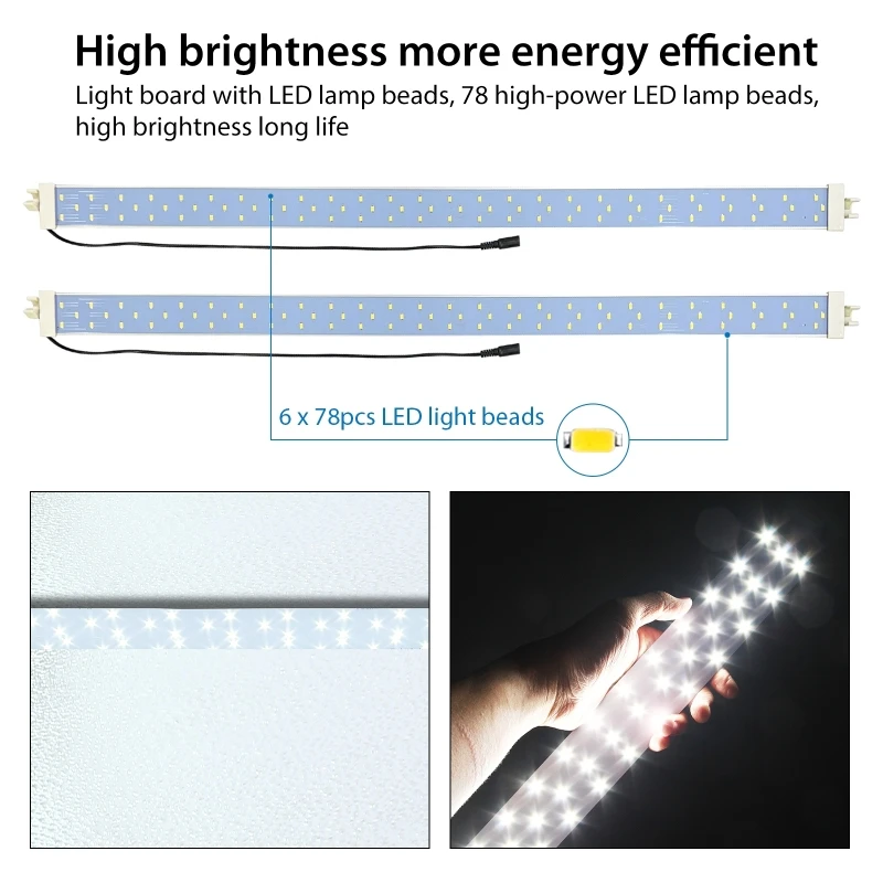 Factory Wholesale PULUZ 200cm / 2m Box Studio, 6 Photo Box Led Bars 5500K Photography Light Box