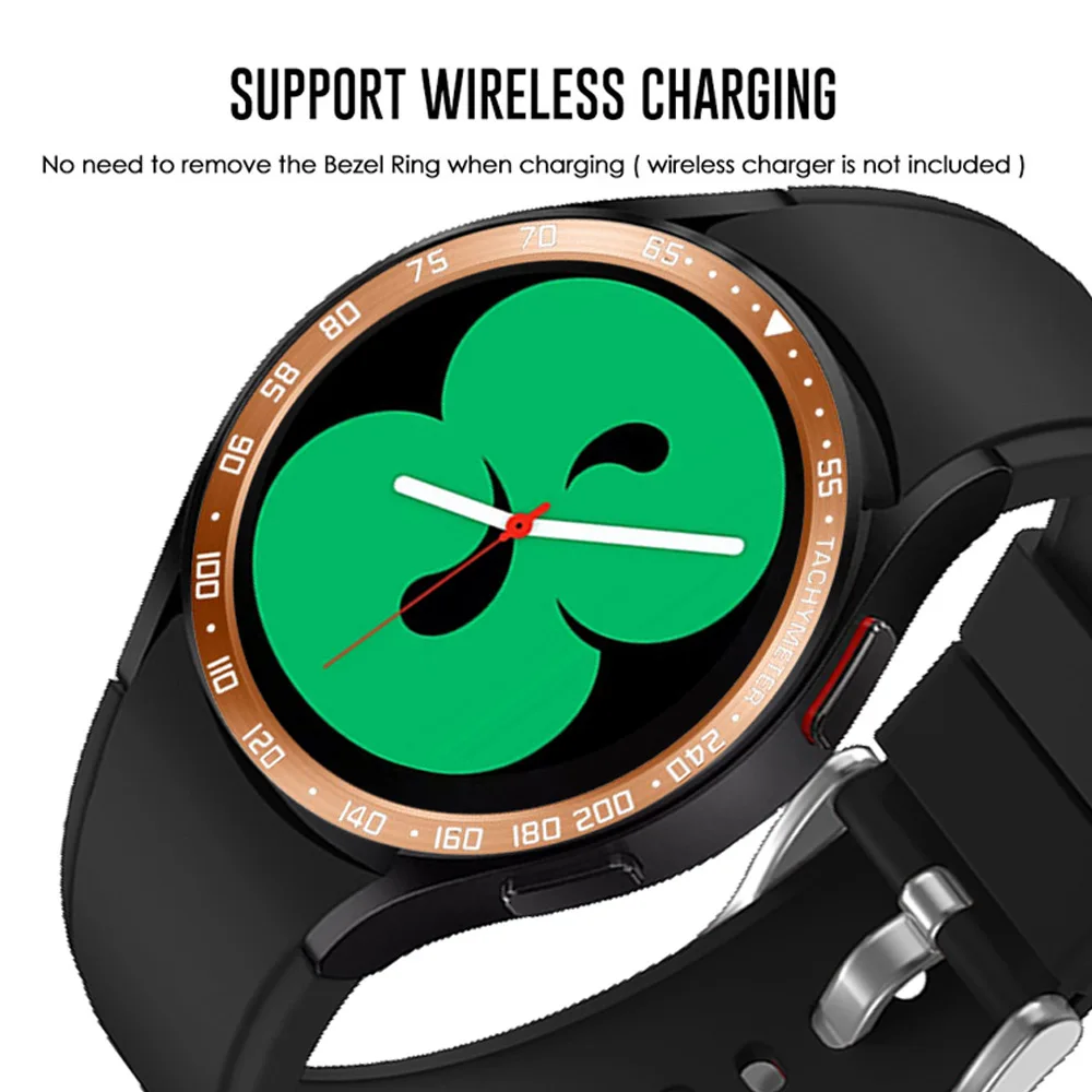 Stainless Steel Anti-scratch Ring Frame Dial Scale Case For Samsung Galaxy Watch 4 Classic 42mm 46mm Adhesive Bezel