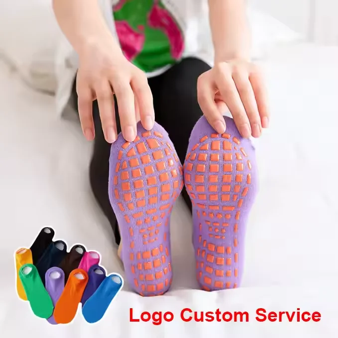 Custom Logo Yoga Woman Adult Stockings Anti Sip Sock Fitness Ankle Soft Silicone Sole Dance Barre Ballet Pilates Grip Yoga Socks