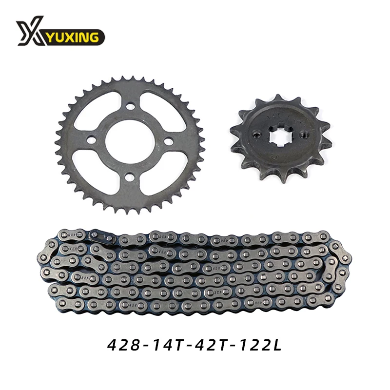 Durable Motorcycle Sprocket And Chain Kit Sets 428 520H Motorcycle Sprocket Chains