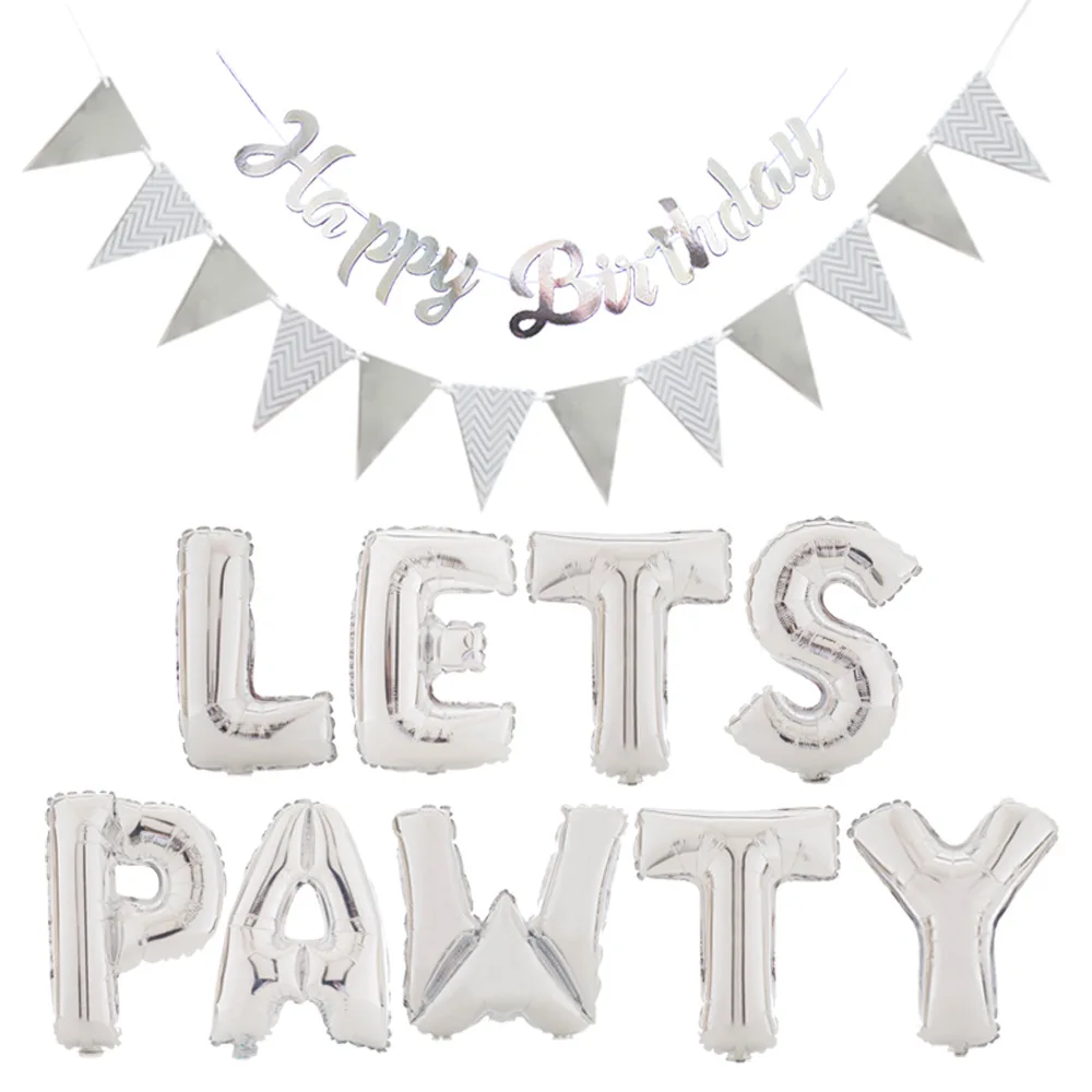 
Umiss Paper Dog Party Birthday Decorations Triangle Flag Banner, Party Balloons for Pet Dog Puppy Birthday 