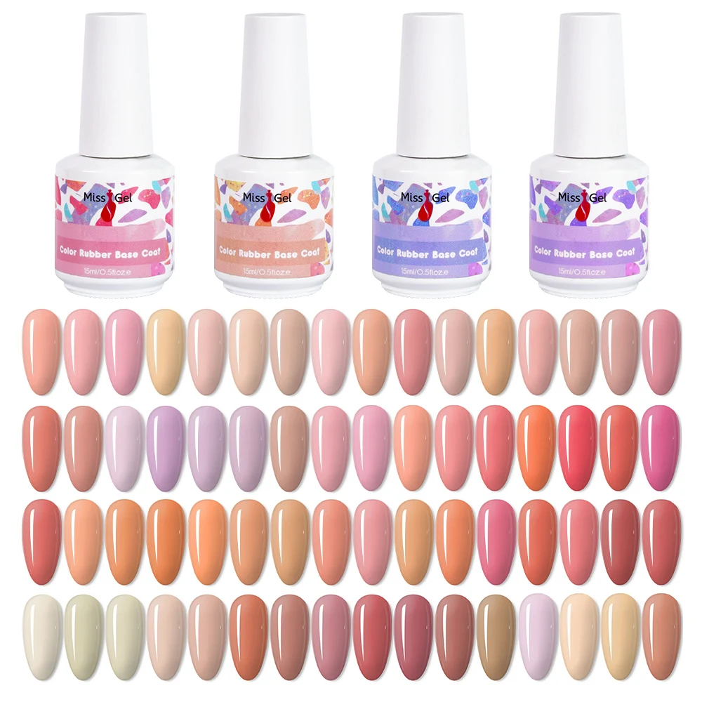Factory Wholesale 127 Nude Colors Ruber Base Gel Nail Supplies UV Nail Rubber Base Coat