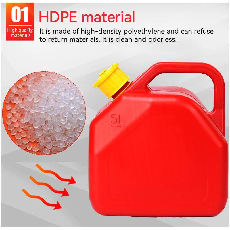 Wholesale plastic type jerry can fuel container mini bar car motorcycle portable gasoline tank