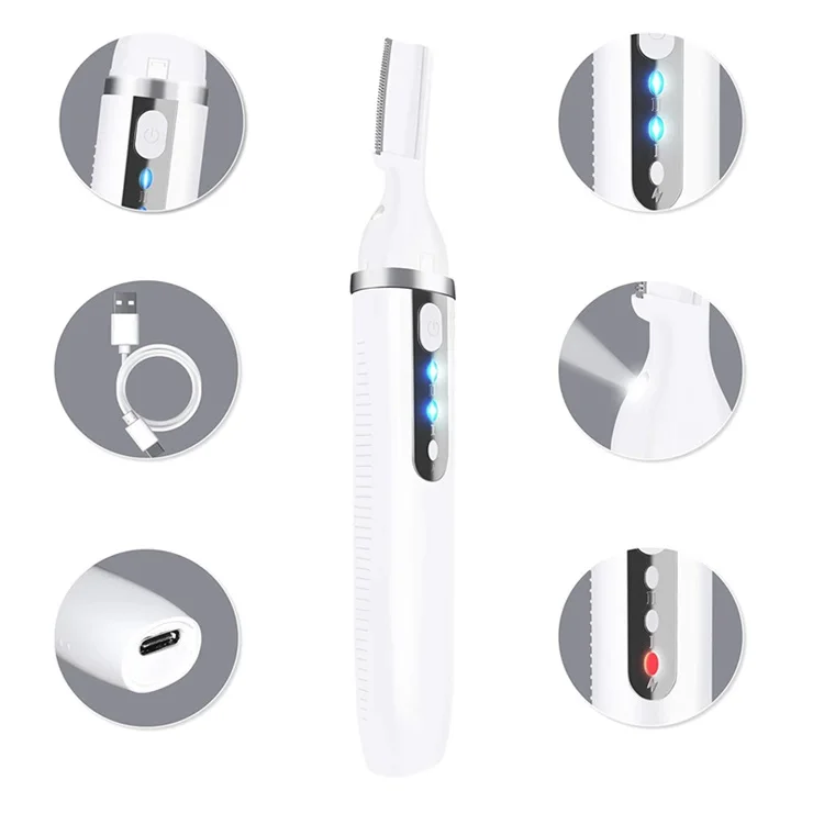 USB Hair Trimmer  for Nose, Ear, Neckline, Eyebrow, & Other Detailing Rinseable Blades for Hygienic Grooming & Easy