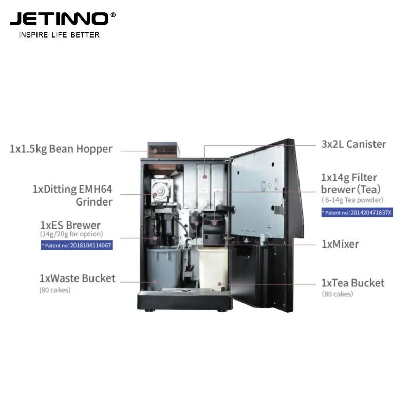 JL26-ES4C Coffee Makers Automatic Fully Automatic Coffee Machine Bean To Cup Machine Coffee Automatic