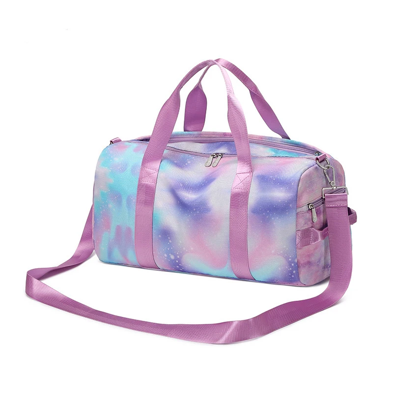 Girls Overnight Dance Duffle Bag Kids Sports Gym Travel Bags for Girls Teens Gymnastics Ballet Bag with Shoe Compartment