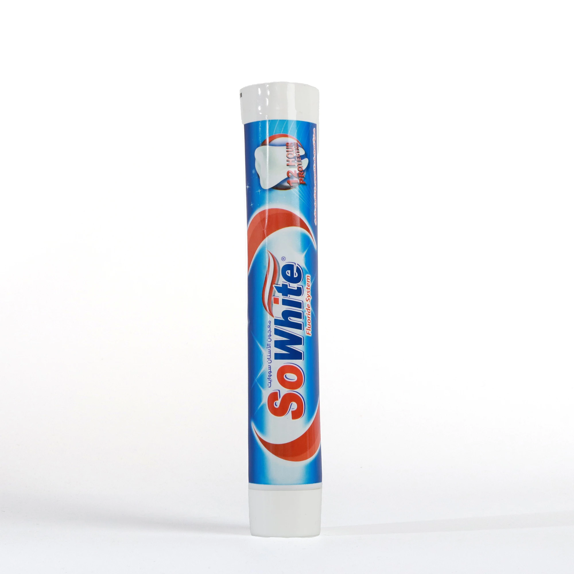 Customization 100g Empty Aluminum-plastic Soft Laminated Toothpaste Cosmetic Tube Packaging With Flip Cover