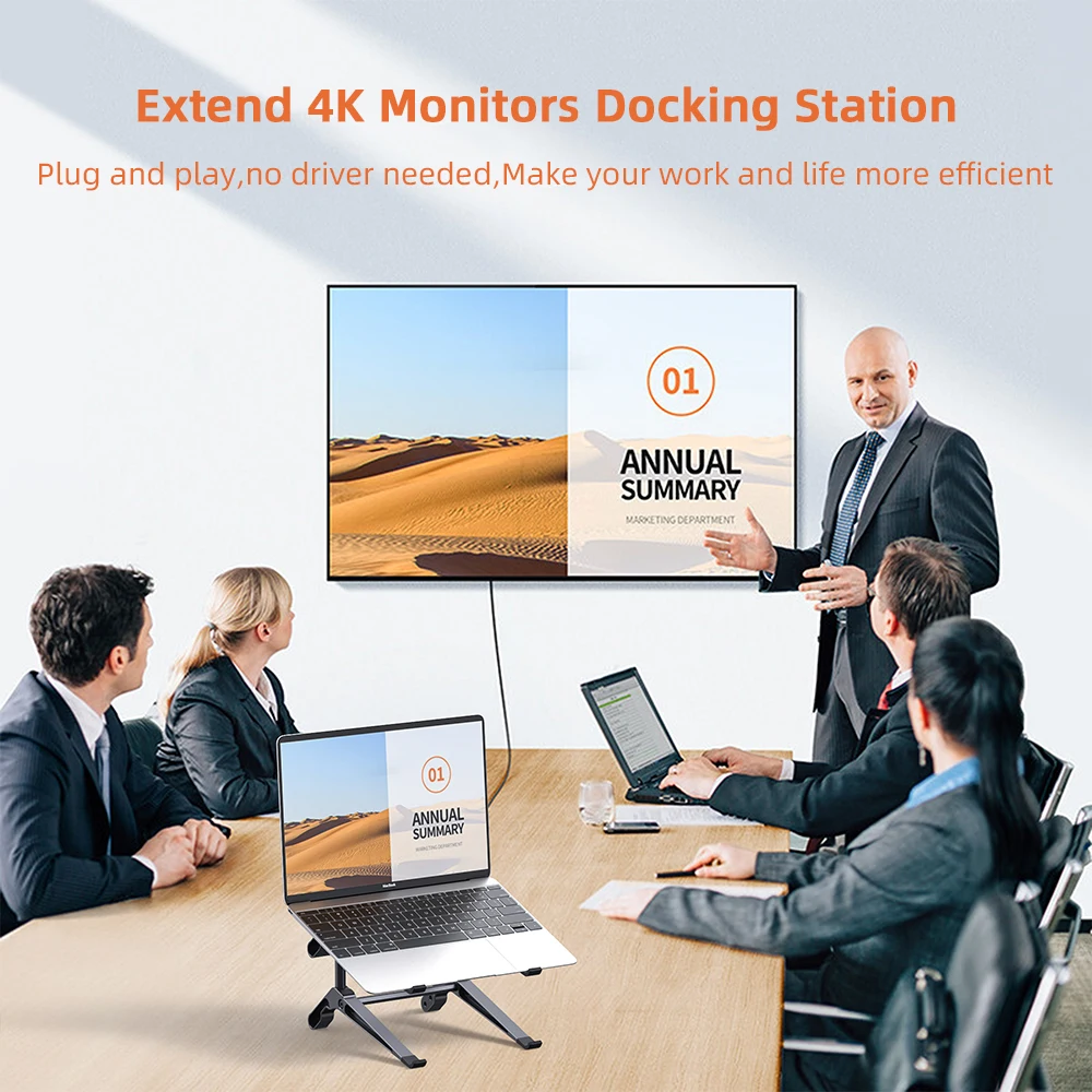 Factory Multi Ports Splitter Usb 3.0 Hubs Extension Docking Station Laptop Stand With Card Reader