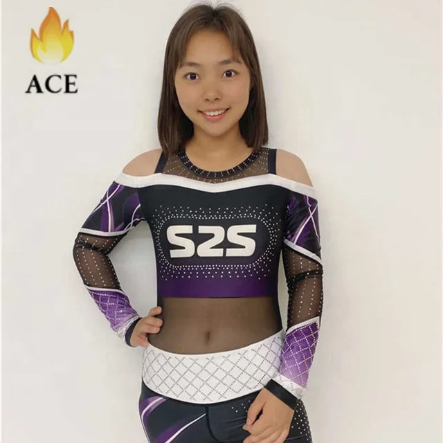 Custom Embroidery Logo Gymnastics Leotards Youth Girls Sublimation Leotards OEM bodysuits with rhinestones and sublimation