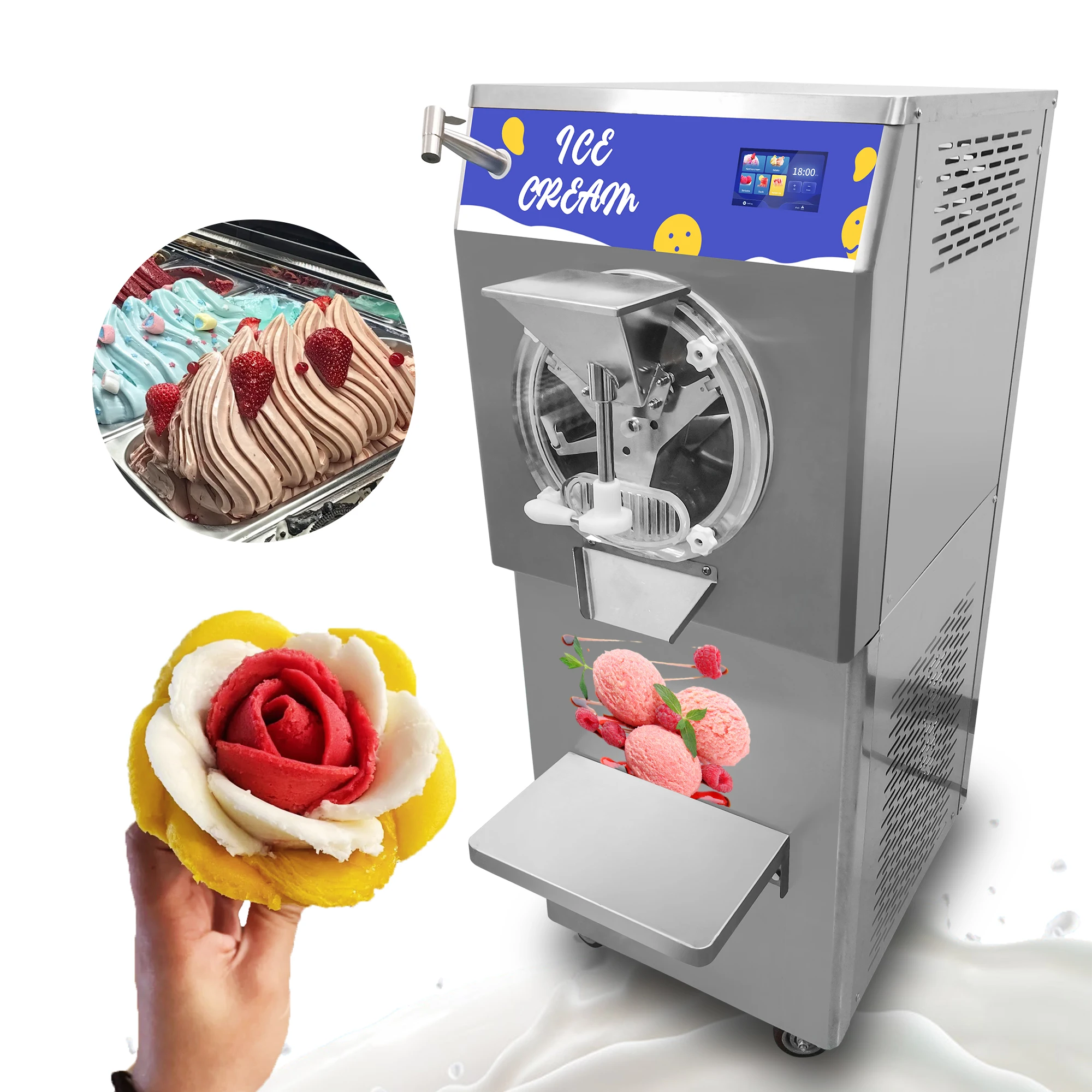 48L/H 5 Mode CE Acai bowl Qatar ice cream Mkaer/gelato Hard Ice Cream Making Machine Italian ice maker sorbet slush machine