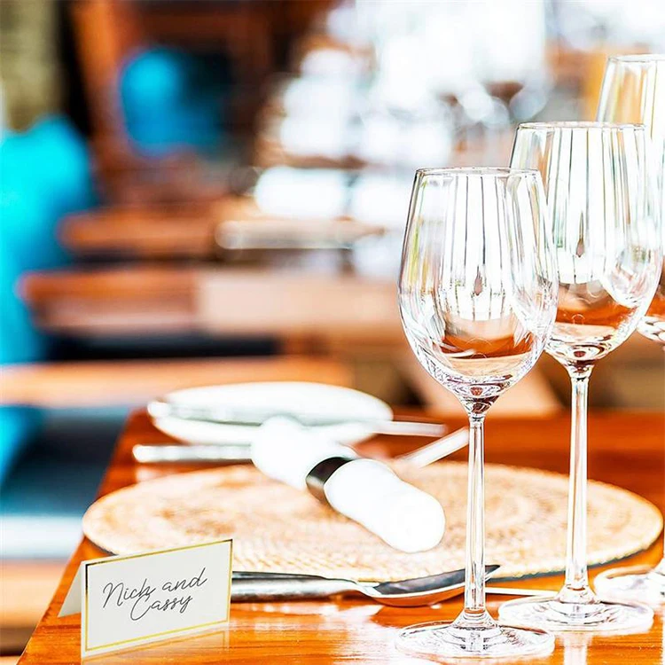 3.5x4 inch E-Commerce Small Tent Cards with Gold Foil Border Wedding Table Place Name Card