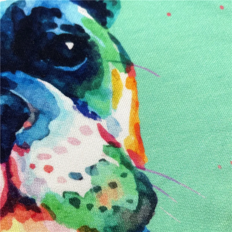 Прямая поставка с завода цифровая печать Бамбуковая французская махровая ткань 280-300gsm