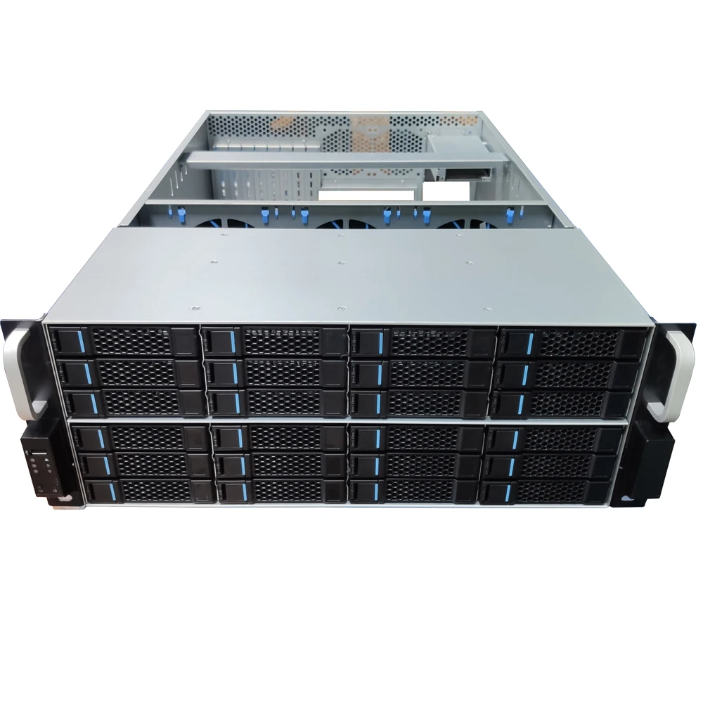 4u nas server case cctv storage chassis 19inch 24bays new tray server chassis ipfs case