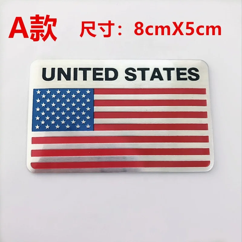 JDMotorsport88 3D Aluminum Car USA  Flag Shield Grille Emblem Decal Badge Sticker