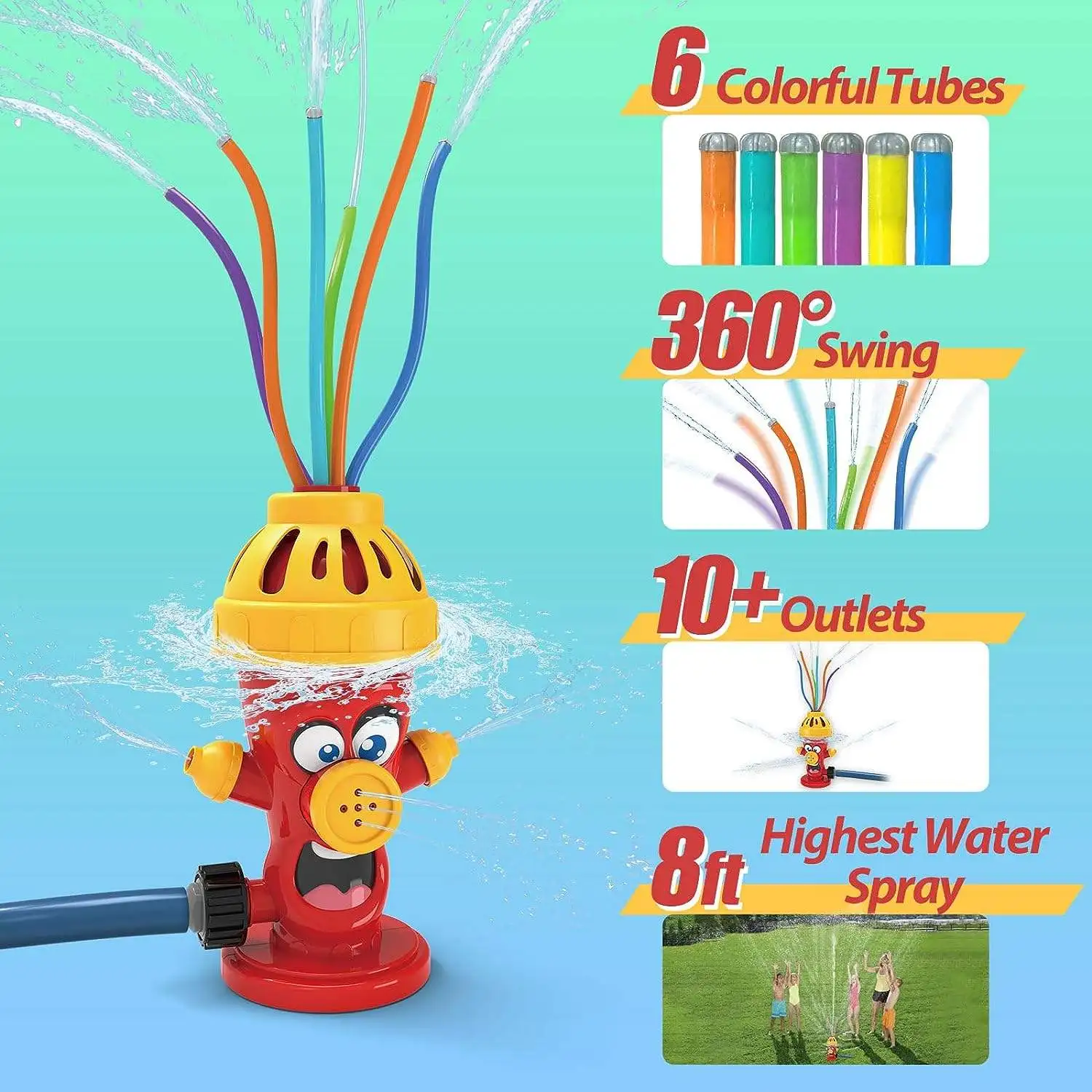 BGL Hydrant Shape Kids Sprinkler Toddler Sprinkler Summer Outdoor Toys  Funny Splashing Water Spray Toys