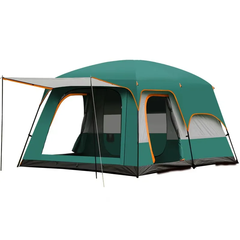 Super size waterproof and insect resistant two-bedroom one-room family holiday beach travel tent 4-6/6-8/8-12 people tent