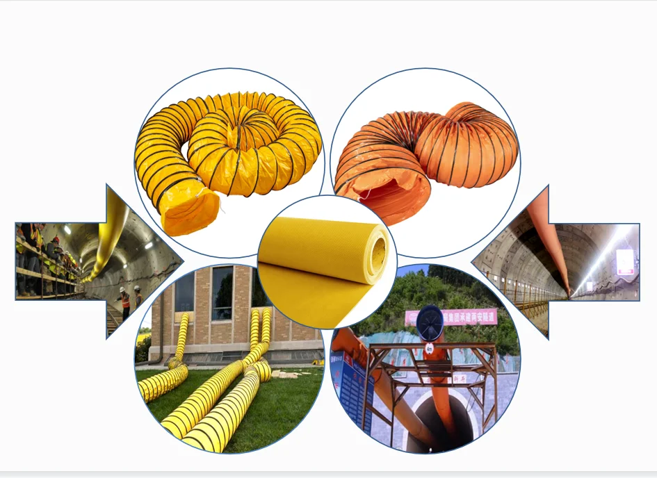 Flame Retardant PVC laminated Tarpaulin For Air Ventilation Duct