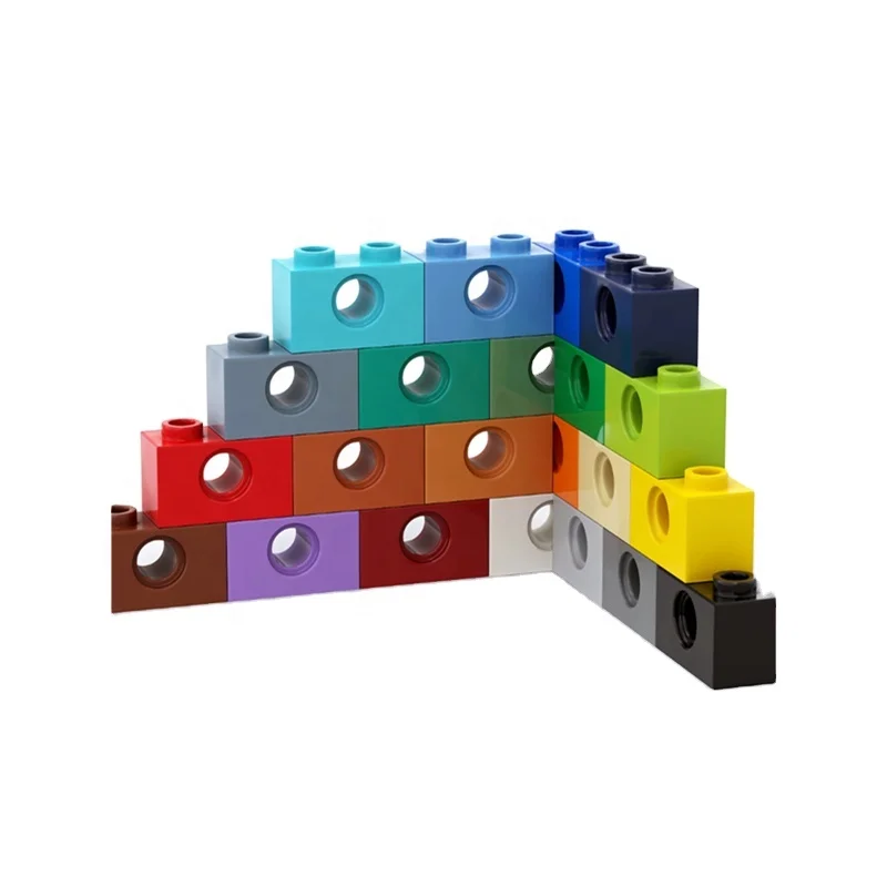 Bebricks 3700 строительные детали оптом кирпич 1x2 с отверстиями Набор Игрушечных кубиков для детей Творческая идея