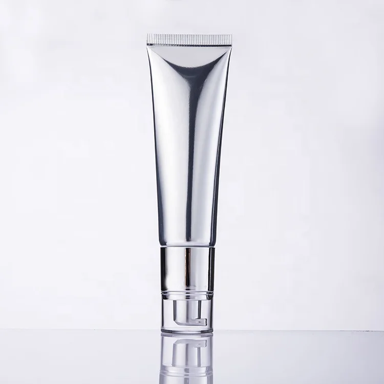 Luxury 50ml Fancy Stock Silver Skincare Cosmetic emballage de tube