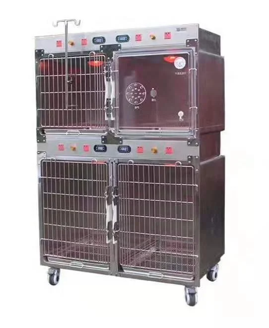 Veterinary equipment stainless steel ICU dog cage with oxygen cage animal clinic cages
