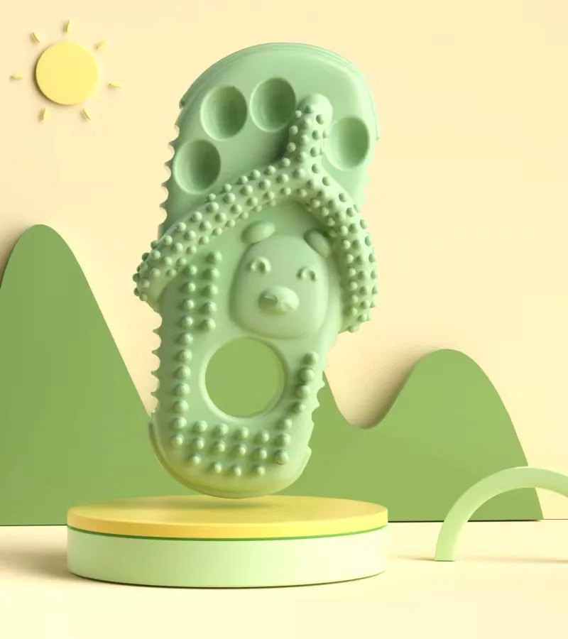Pet Toy footprints rubber slipper bite-resistant molar vocalization dog toy Puppy Chew Squeaky Toy