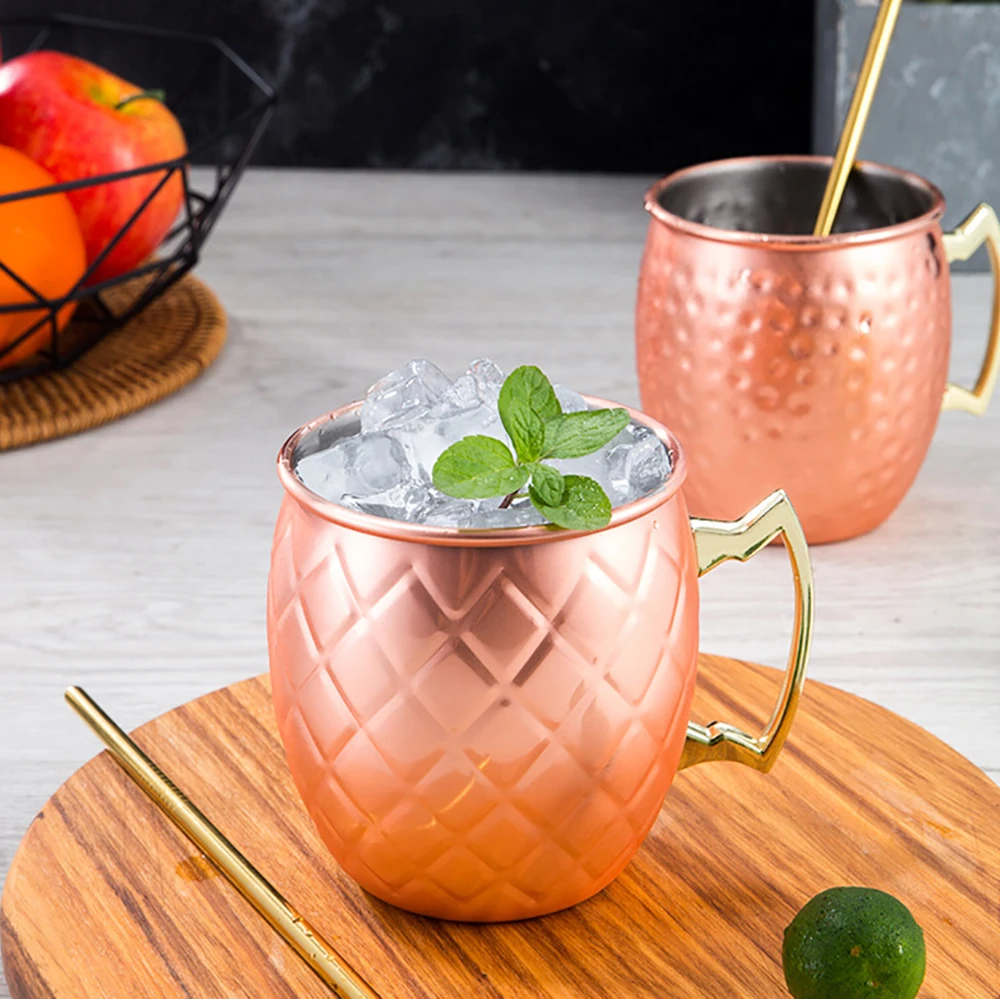 Amazon New Arrival 2022 Bar Tool Beer Bug Cocktail Glass 304 Stainless Steel 500ml Moscow Mule Cup