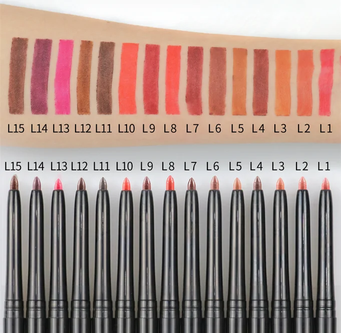 High Quality Retractable Cream Lip Liner Private Label High Pigment Matte Lipliner Make Your Own logo Waterproof Lip Liner