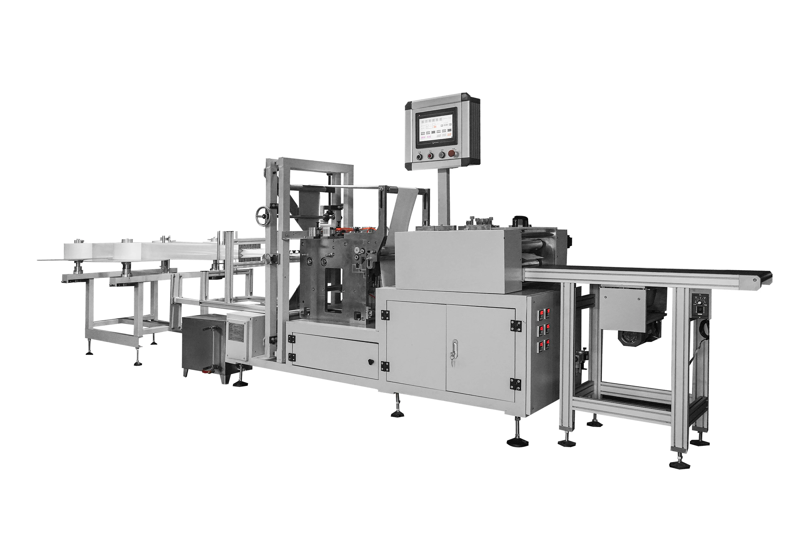Portable Independent Packaging Four Sides Sealing Wet Wipes Machine in Packaging Production Line