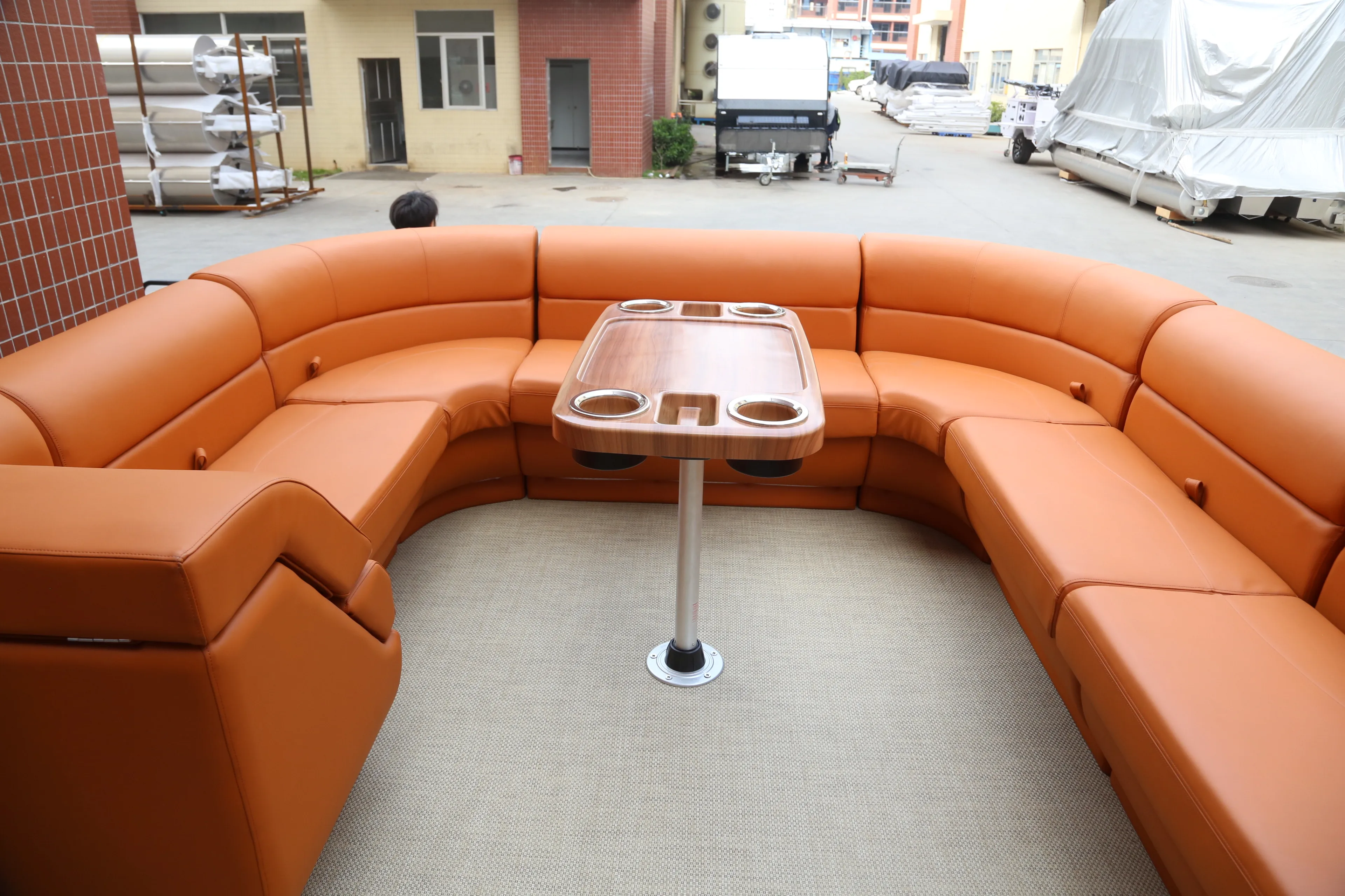 Kinocean Best selling party barge floating fishing pontoon boat for sale