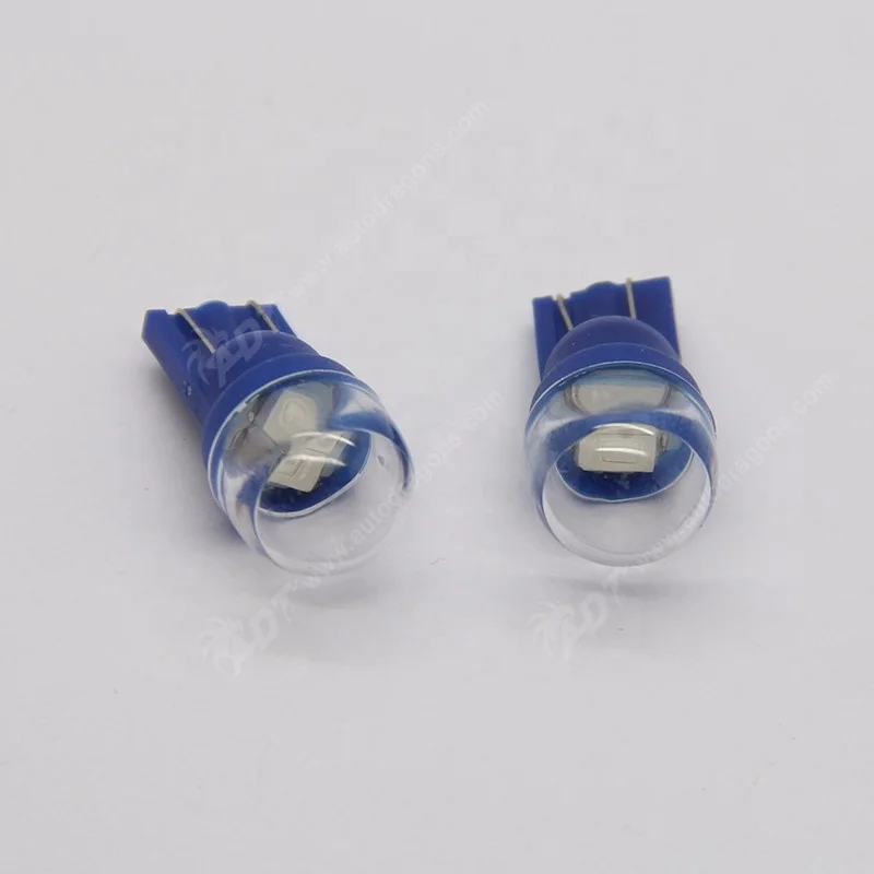 Ultra Bright AC 6.3V Blue Clear Lens With 2*5630SMD Anti Ghosting T10 194 #555 Wedge Pinball LED bulbs