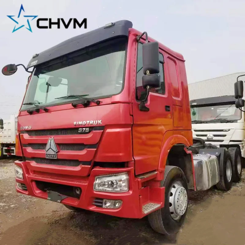 Second Hand Truck 6x4 Used Sinotruk Howo 375HP Diesel Tractor Truck For Sale