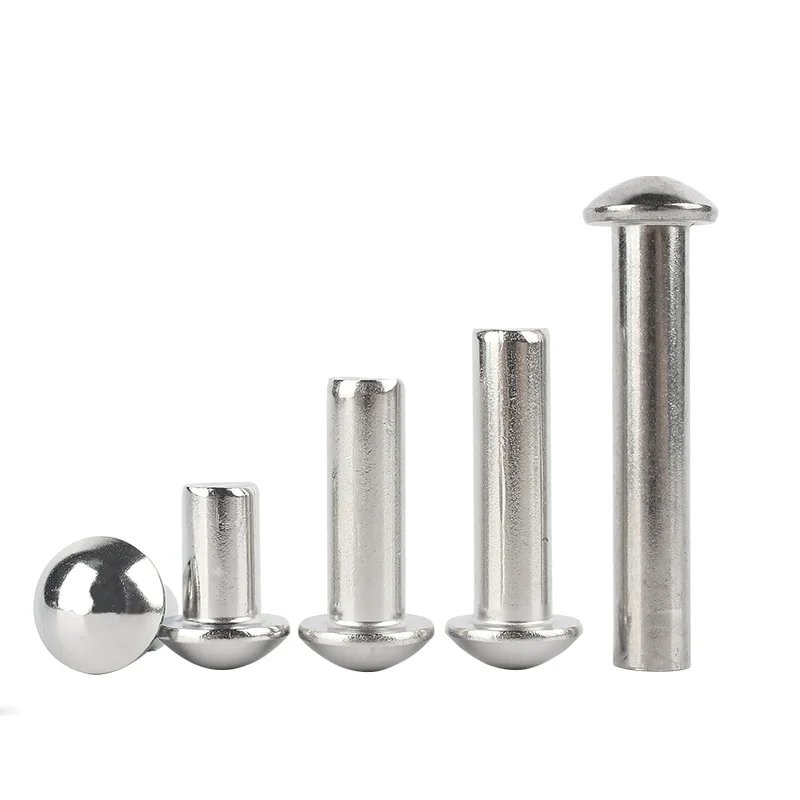 Din 660 Solid Rivet High Quality Stainless Steel 304 316 Half-Round Head Solid Rivet Mushroom Rivet Single Side