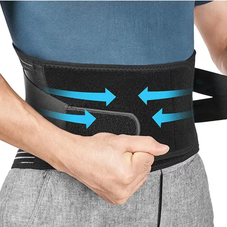 Protection Posture Corrector traction sport fabric push up steel split high support medical waist belt lumbar lower back brace