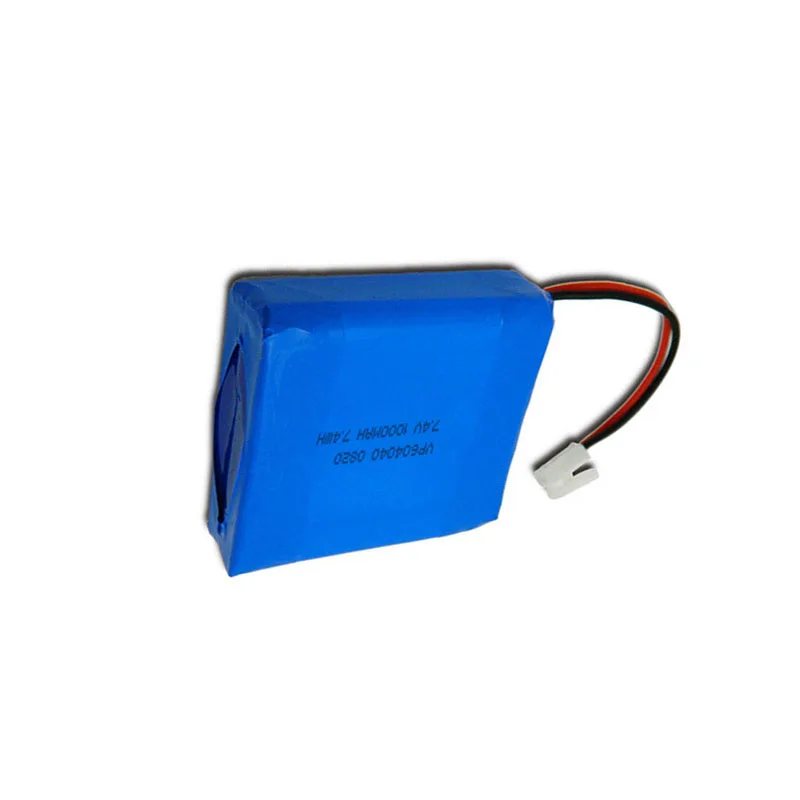 604040 7.4V 1000mAH Rechargeable Lithium Polymer Battery with BMS for Sensor