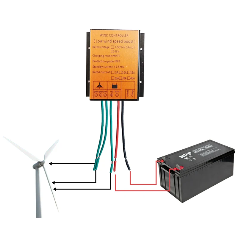 MPPT Wind Turbine Charge Controller 400w 12v 24v auto switch boost controller