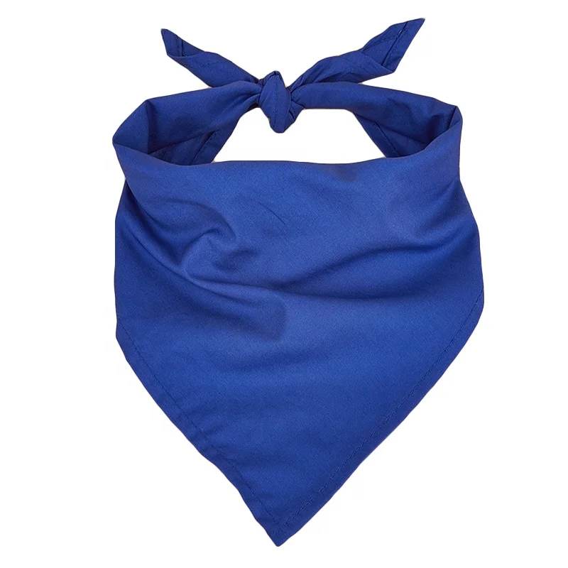 High Quality 100% Cotton Dog Bandana Custom Logo Sublimation Printed Plain Color Triangular Neck Bib Bandanas Classic Style