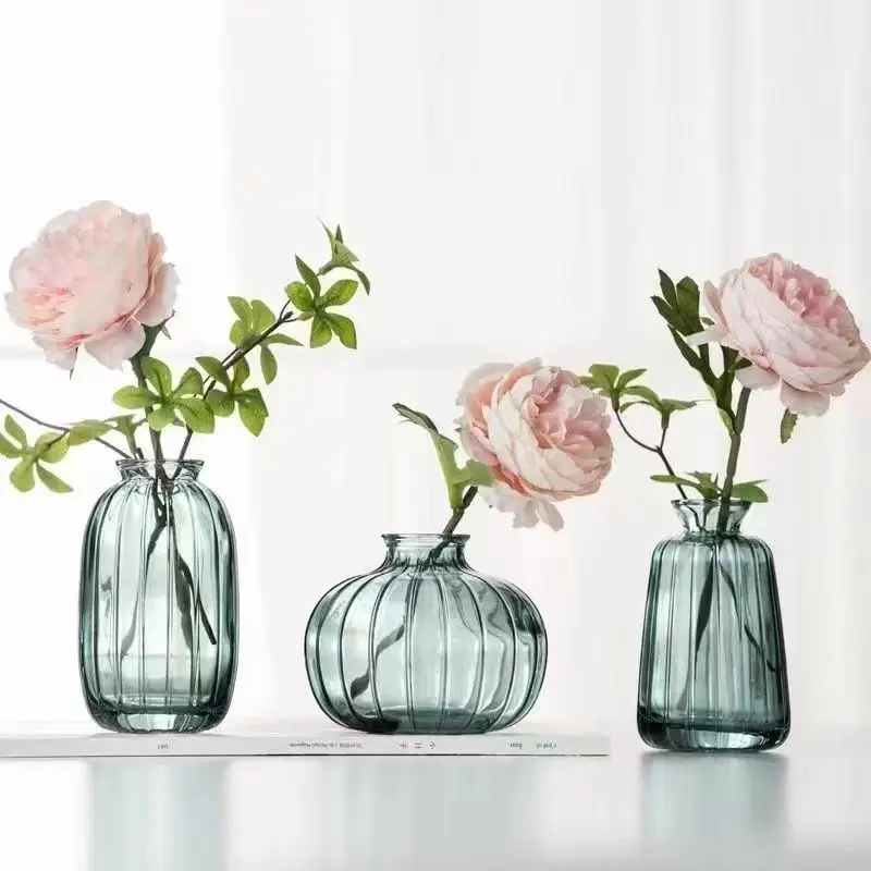 Nordic Vintage Vases High-end Home Decor Small Vases Glass Office Desktop Decor