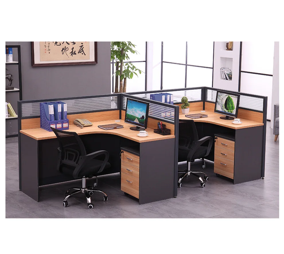 В форме буквы L рабочей станции офисная мебель деревянный офисный стол матч и