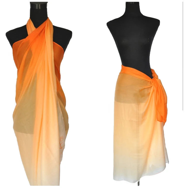 Fashionable Custom Cheap Cotton Recycled RPET Hawaiian Cloth Grossiste Poncho Sarong Beach Pareo