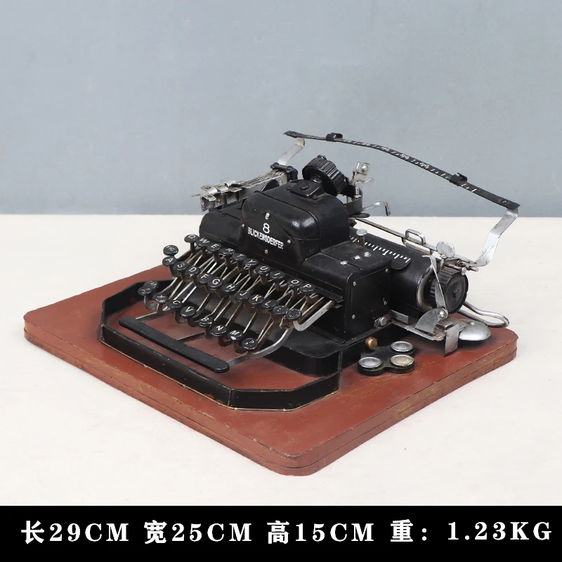 Metal Typerwriter Model Iron Sculpture Man Model for Home Decoration