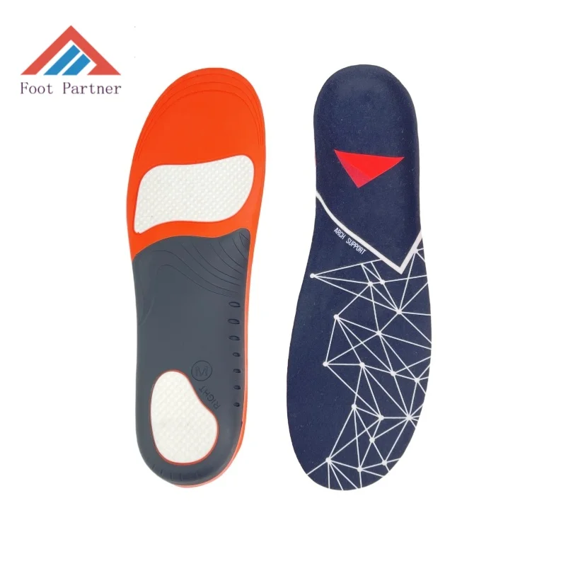 In stock pu gel tpu  insole women men full cushion soft sole sports cushion Sports work for men women plantillas de silicona gel